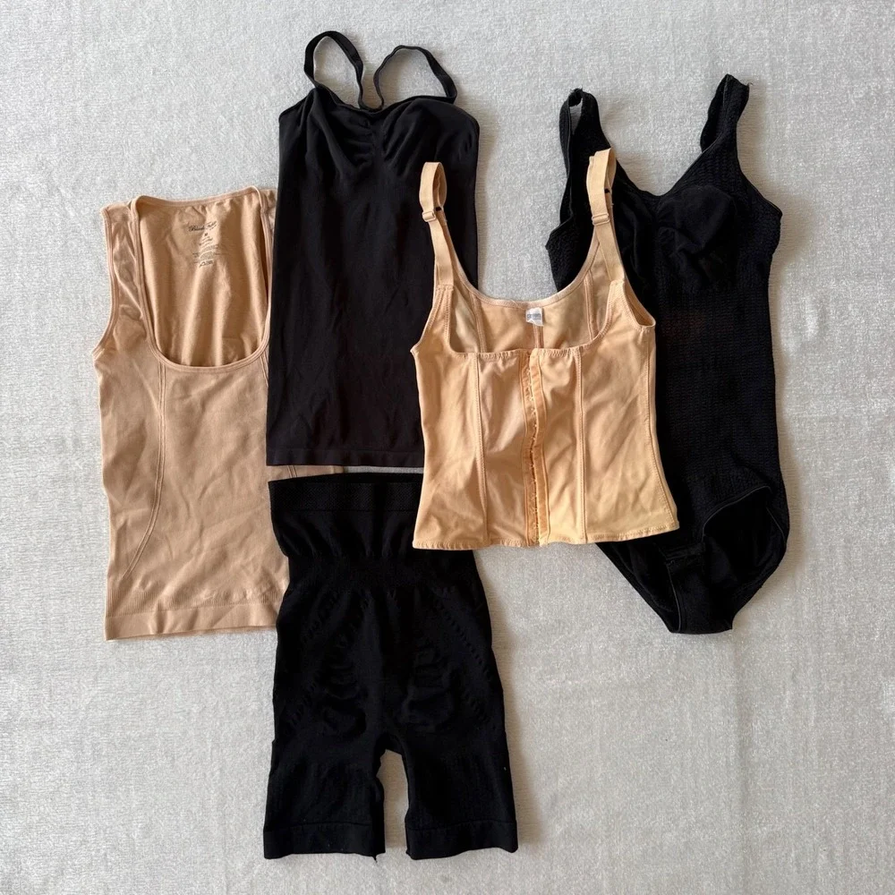 5pc Womens Shapewear Lot Size S/M Bodysuit Waist Trainer‎ Seamless Cami